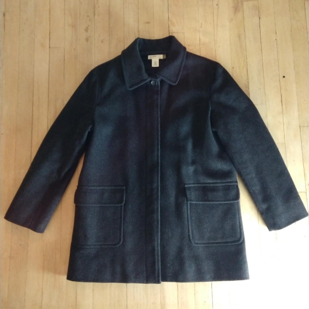 J.Crew wool blend coat w Thinsulate, wmns sz L
